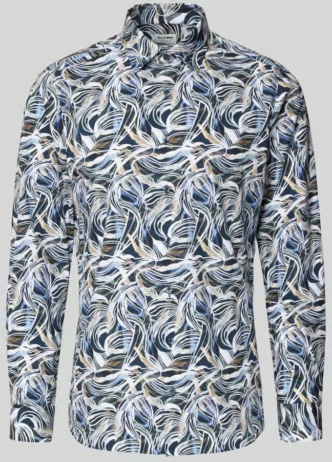 OLYMP Level Five Slim fit zakelijk overhemd van katoen met kentkraag - Foto 2