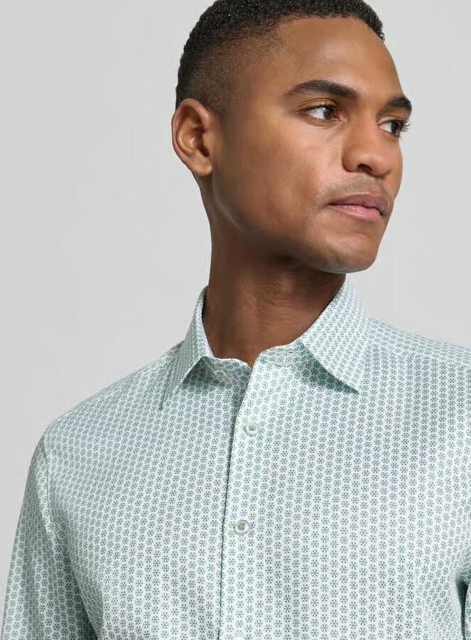 OLYMP Level Five Slim fit zakelijk overhemd van katoen met kentkraag