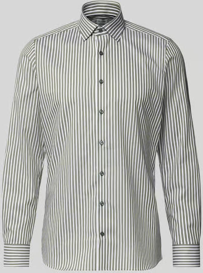 OLYMP Level Five Slim fit zakelijk overhemd van katoenmix met haaikraag - Foto 3