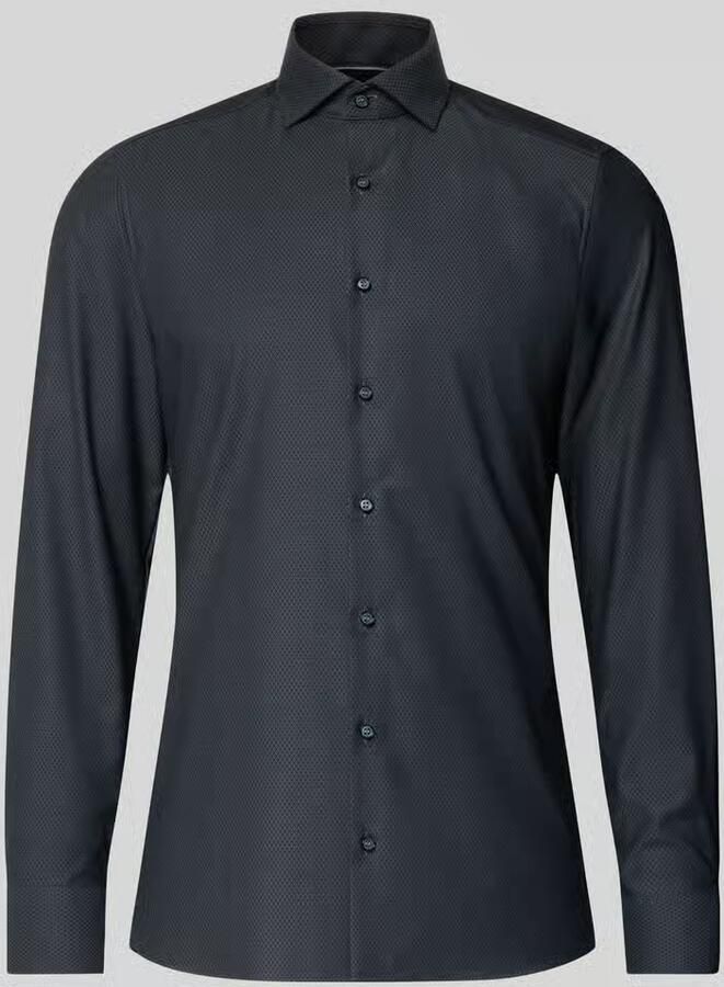 OLYMP Level Five Slim fit zakelijk overhemd van katoenmix met kentkraag - Foto 3