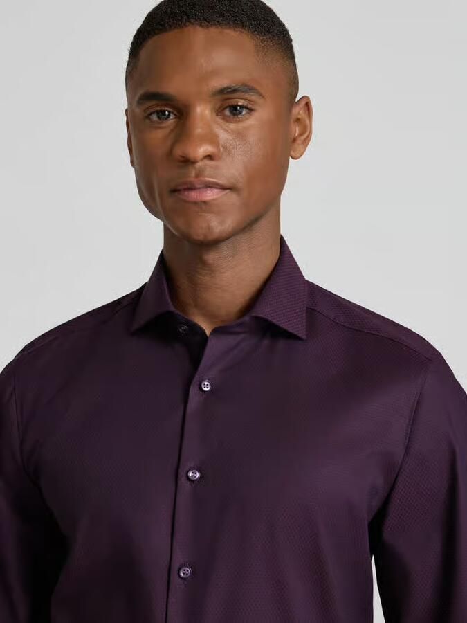 OLYMP Level Five Slim fit zakelijk overhemd van katoenmix met kentkraag - Foto 2