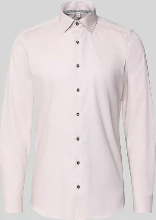OLYMP Level Five Slim fit zakelijk overhemd van katoenmix met kentkraag - Foto 2