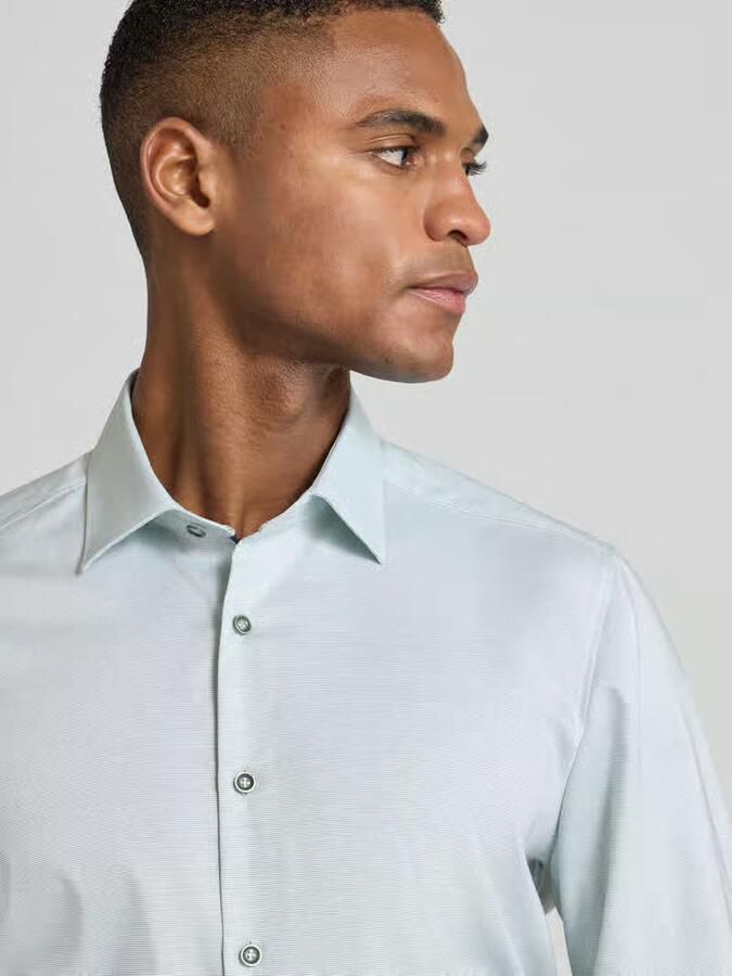 OLYMP Level Five Slim fit zakelijk overhemd van katoenmix met kentkraag