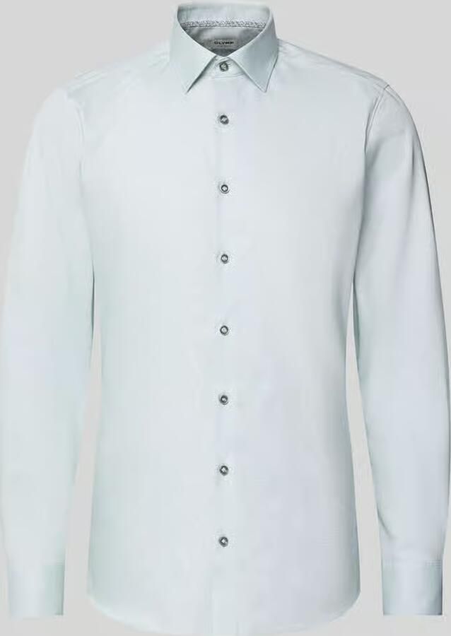 OLYMP Level Five Slim fit zakelijk overhemd van katoenmix met kentkraag - Foto 2