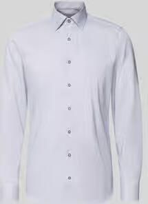 OLYMP Level 5 Slim fit zakelijk overhemd van katoenmix met Kentkraag
