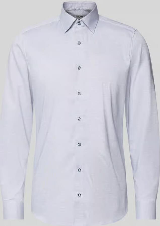 OLYMP Level 5 Slim fit zakelijk overhemd van katoenmix met Kentkraag - Foto 3