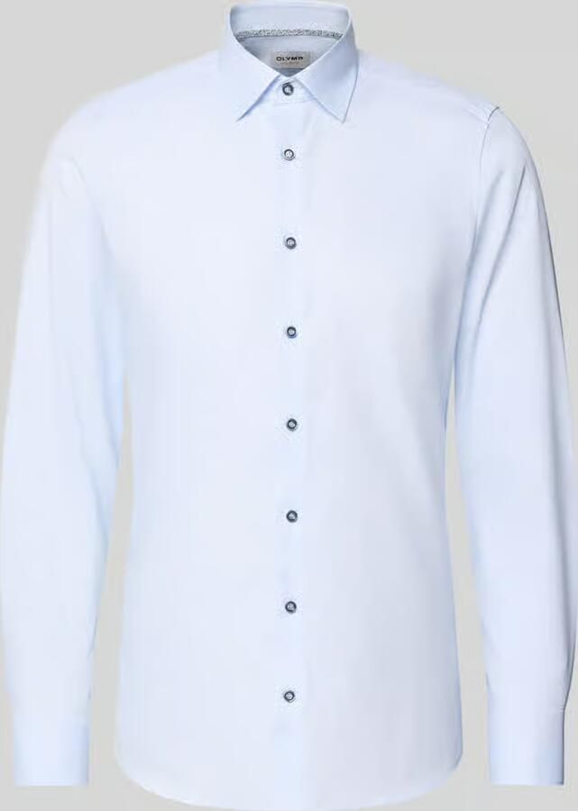 OLYMP Level 5 Slim fit zakelijk overhemd van katoenmix met Kentkraag - Foto 2