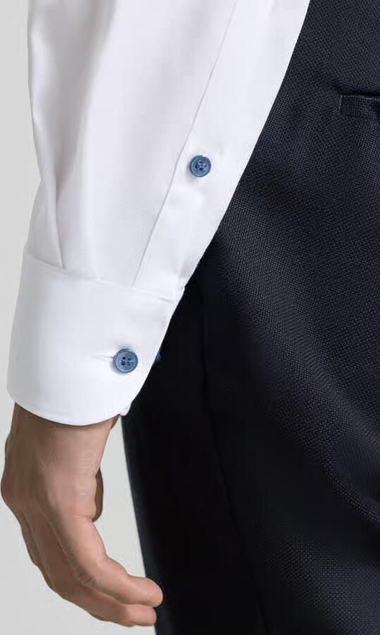 OLYMP Level Five Slim fit zakelijk overhemd van katoenmix met kentkraag