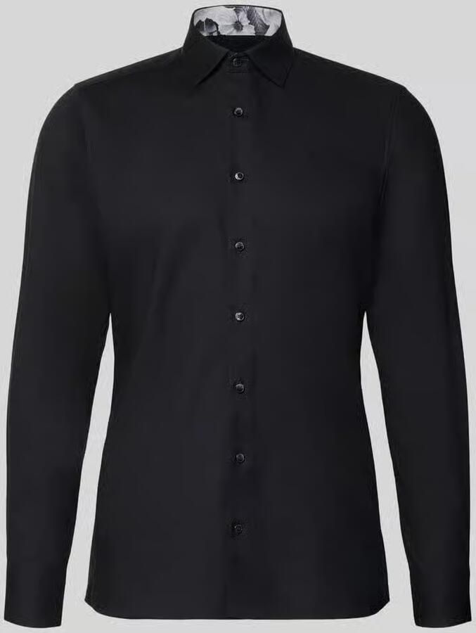 OLYMP Level Five Slim fit zakelijk overhemd van katoenmix met kentkraag - Foto 2