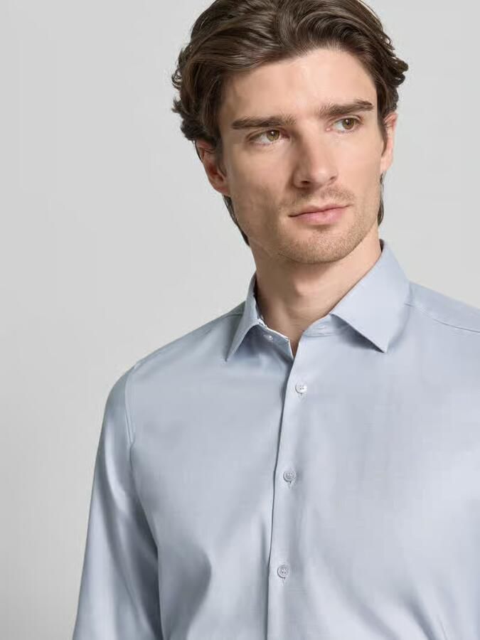 OLYMP Level Five Slim fit zakelijk overhemd van katoenmix met kentkraag