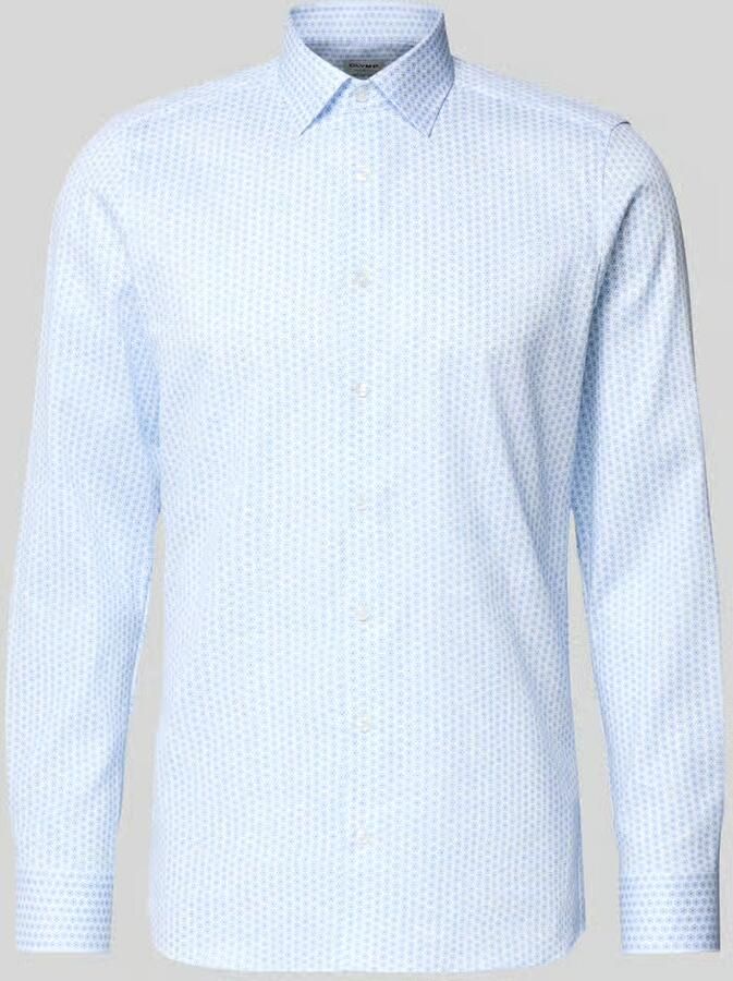 OLYMP Level 5 Slim fit zakelijk overhemd van katoenmix met Kentkraag - Foto 2