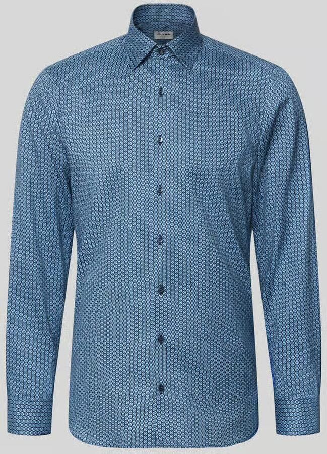 OLYMP Level Five Slim fit zakelijk overhemd van katoenmix met kentkraag - Foto 2