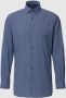 Olymp Modern fit zakelijk overhemd met all-over motief model 'Global' - Thumbnail 1