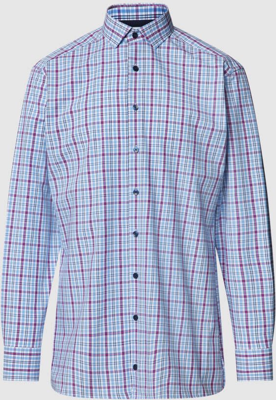 Olymp Modern fit zakelijk overhemd met tartanruit model 'Modern Kent'