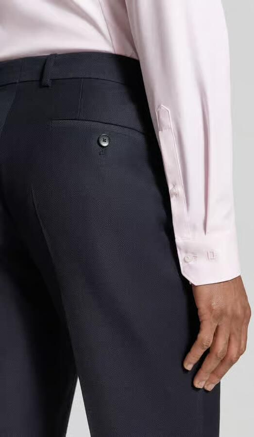 OLYMP No. Six Super slim fit business-overhemd modern kent uni twill