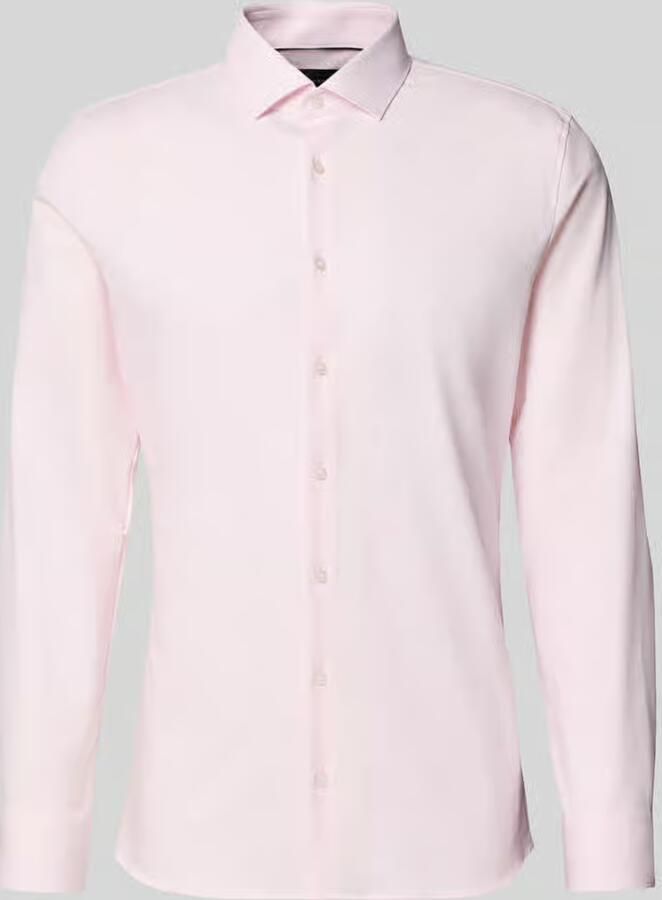 OLYMP No. Six Super slim fit business-overhemd modern kent uni twill - Foto 2