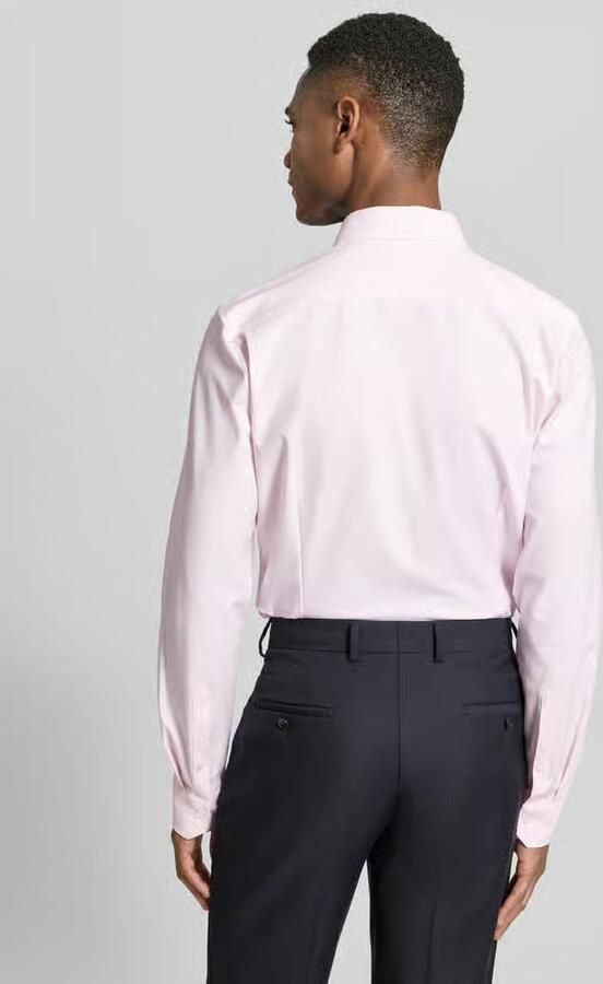 OLYMP No. Six Super slim fit business-overhemd modern kent uni twill - Foto 3