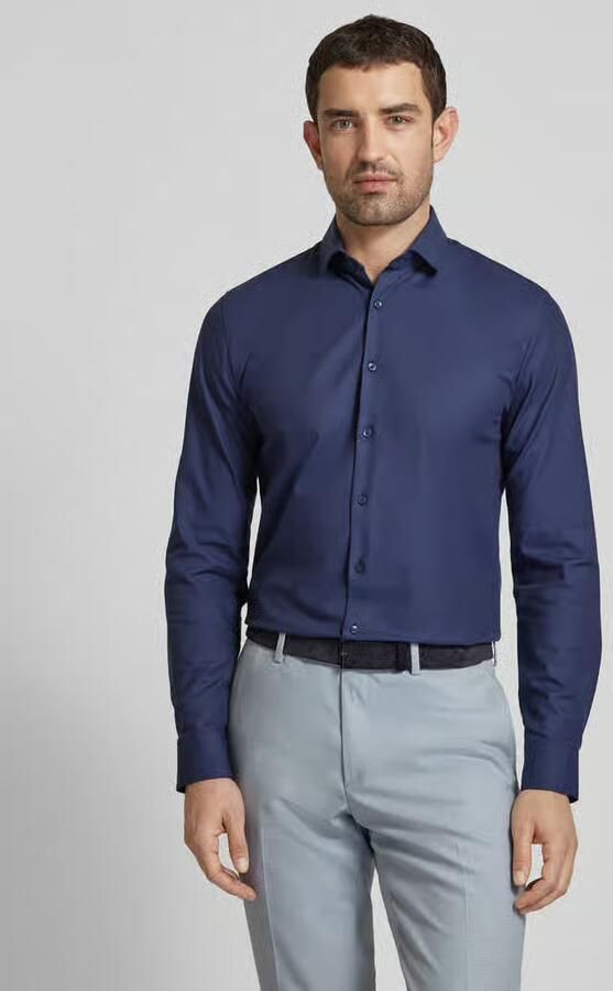 OLYMP No. Six Super Slim Fit businesshemd van twill met stretch-aandeel - Foto 3