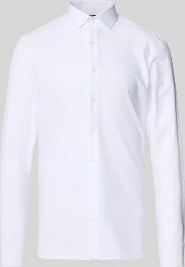 OLYMP No. Six Super Slim Fit businesshemd van twill met stretch-aandeel
