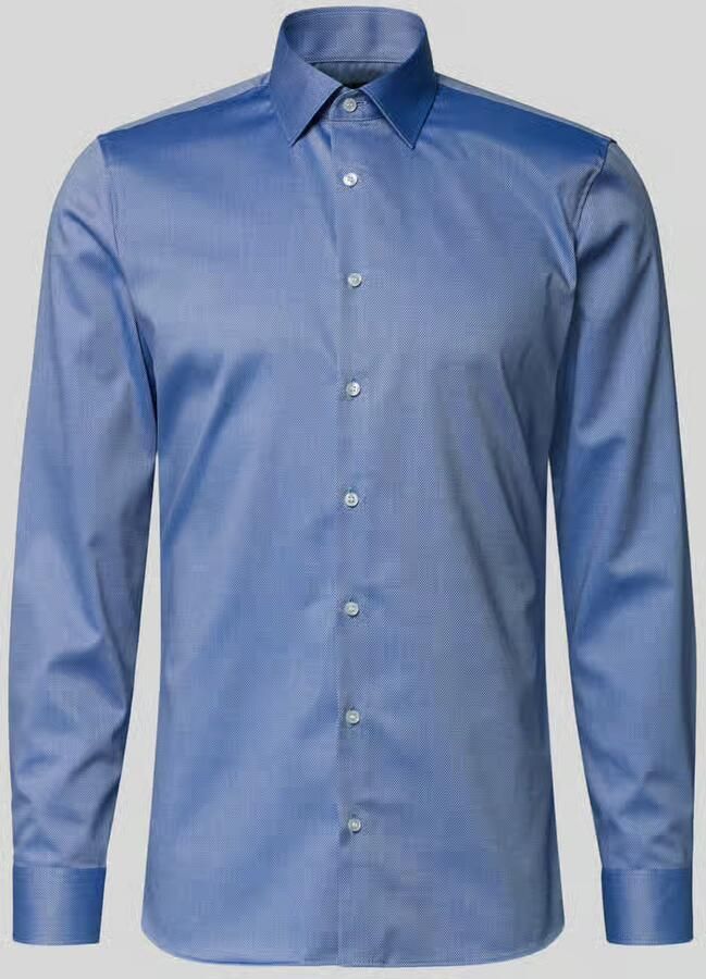 OLYMP No. Six Super slim fit zakelijk hemd met kentkraag en structuurpatroon - Foto 2