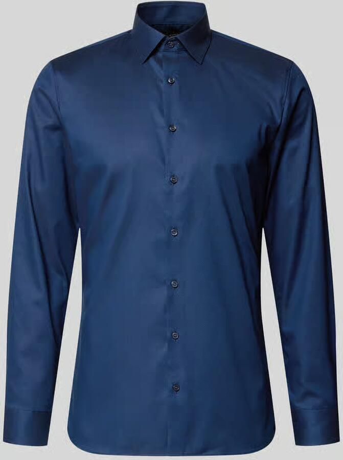OLYMP No. Six Super slim fit zakelijk hemd met kentkraag en structuurpatroon - Foto 2