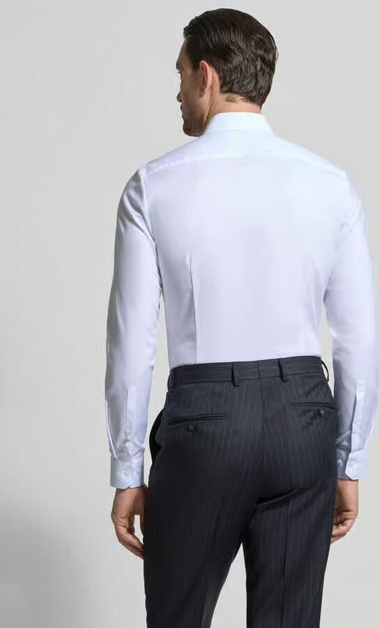 OLYMP No. Six Super slim fit zakelijk hemd met kentkraag en structuurpatroon - Foto 3