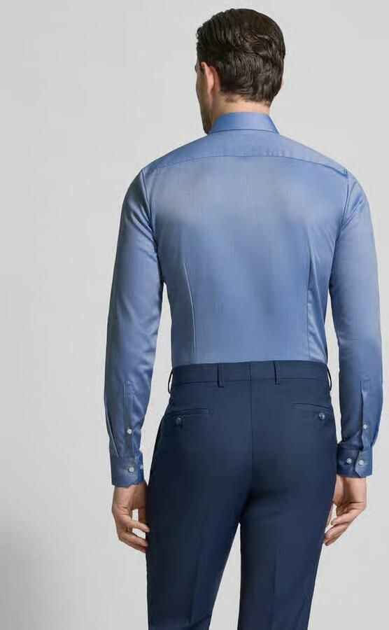 OLYMP No. Six Super slim fit zakelijk hemd met kentkraag en structuurpatroon - Foto 2