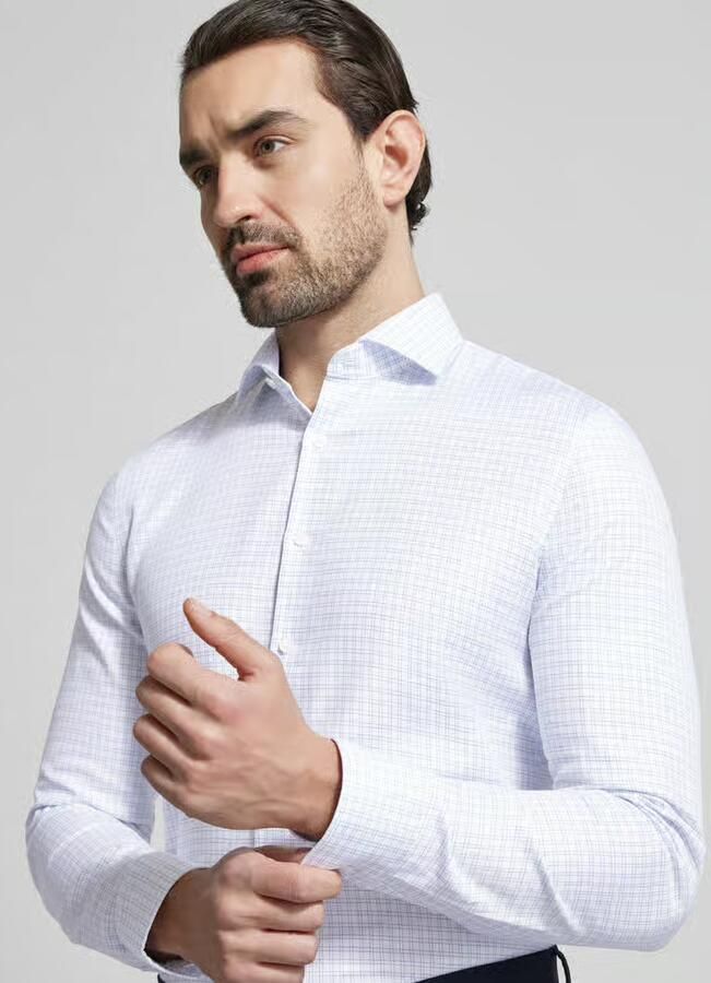 OLYMP No. Six Super slim fit zakelijk hemd met kentkraag