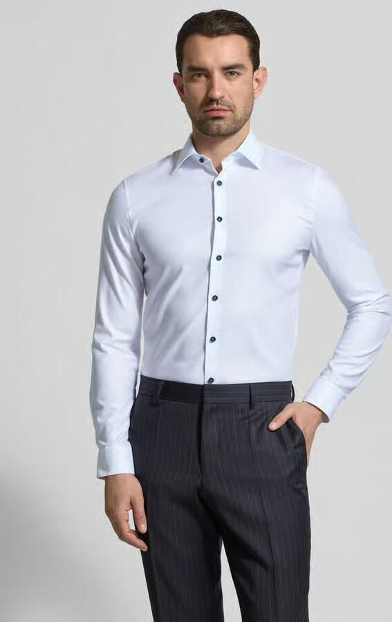 OLYMP No. Six Super slim fit zakelijk hemd met kentkraag - Foto 2