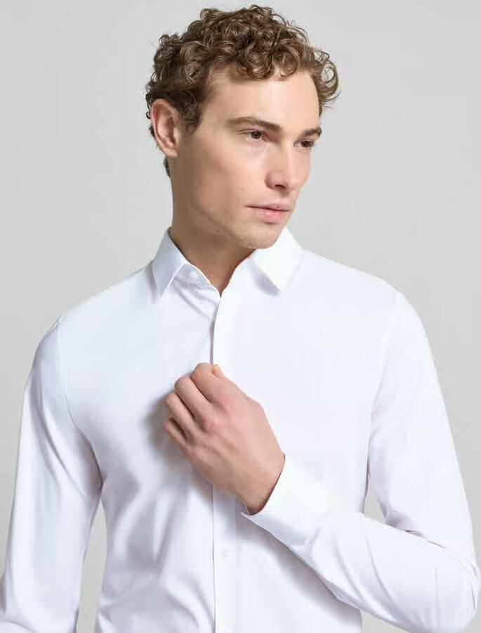 OLYMP No. Six Super slim fit zakelijk overhemd met extra lange mouwen model 'URBAN KENT' - Foto 2