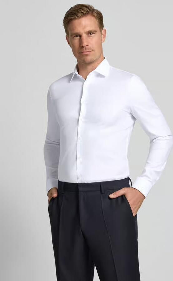OLYMP No. Six Super slim fit zakelijk overhemd met kentkraag - Foto 5