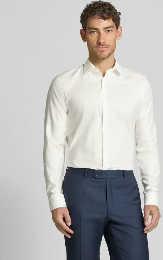 OLYMP No. Six Super slim fit zakelijk overhemd met kentkraag - Foto 4