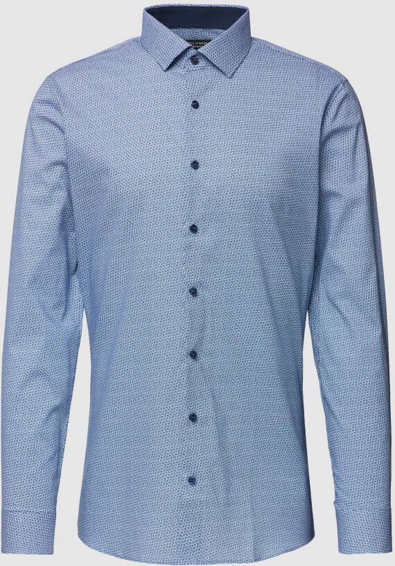 OLYMP No. Six Super slim fit zakelijk overhemd met structuurmotief