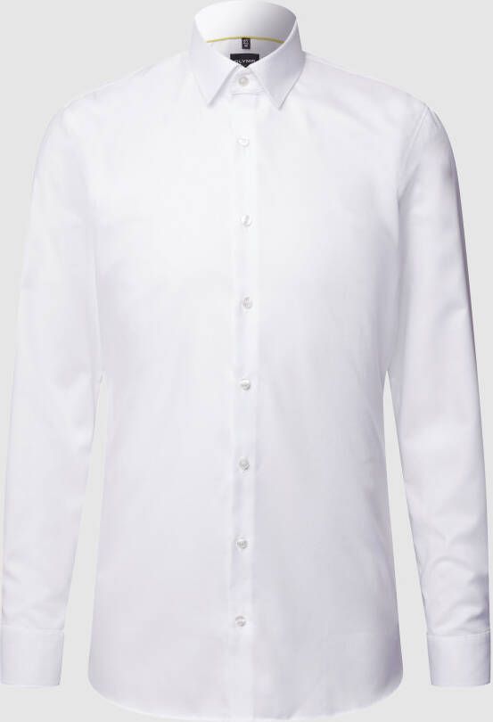 OLYMP No. Six Super slim fit zakelijk overhemd van twill