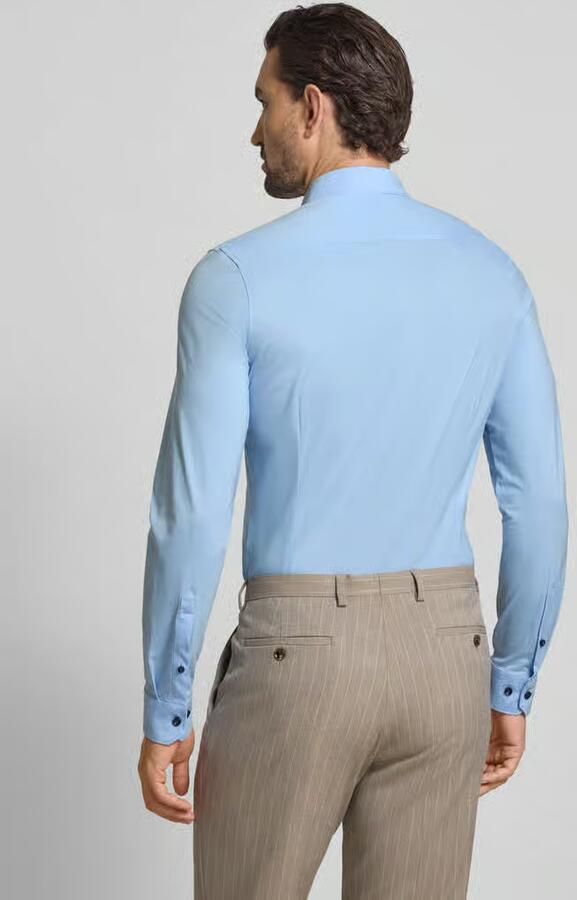 OLYMP Businessoverhemd No. Six 24 Seven super slim in comfortabele jersey-kwaliteit