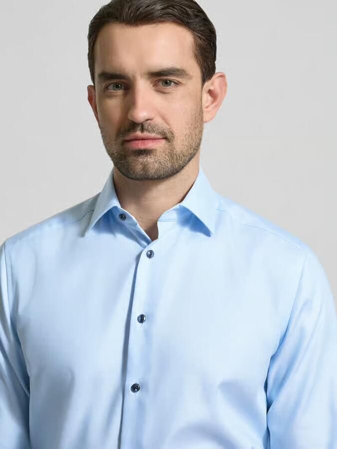 Olymp Modern fit zakelijk overhemd in effen design met kentkraag