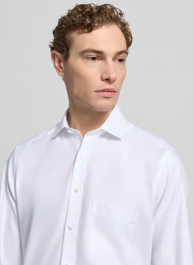 Olymp Regular fit zakelijk overhemd van twill met extra lange mouwen - Foto 5