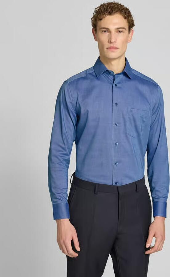 Olymp Modern fit zakelijk overhemd met kentkraag en borstzak - Foto 5