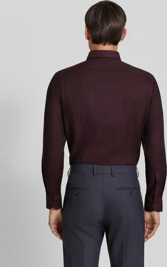 Olymp modern fit zakelijk overhemd van puur katoen