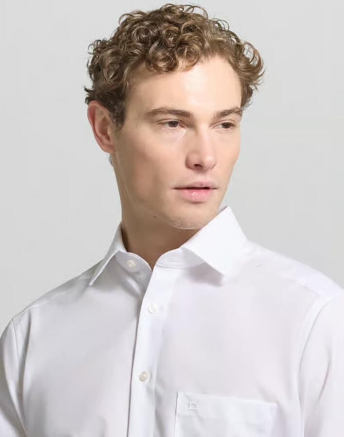 Olymp Regular fit vrijetijdsoverhemd met logostitching model 'New' - Foto 5