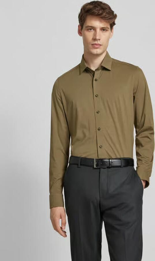 OLYMP Overhemd met lange mouwen Luxor 24 Seven modern fit jersey shirt met geurremmende materiaaleigenschappen - Foto 2