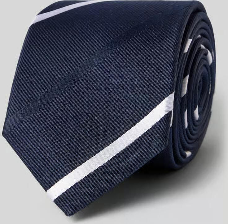 Olymp Stropdas van pure zijde met logopatch (6 5 cm)
