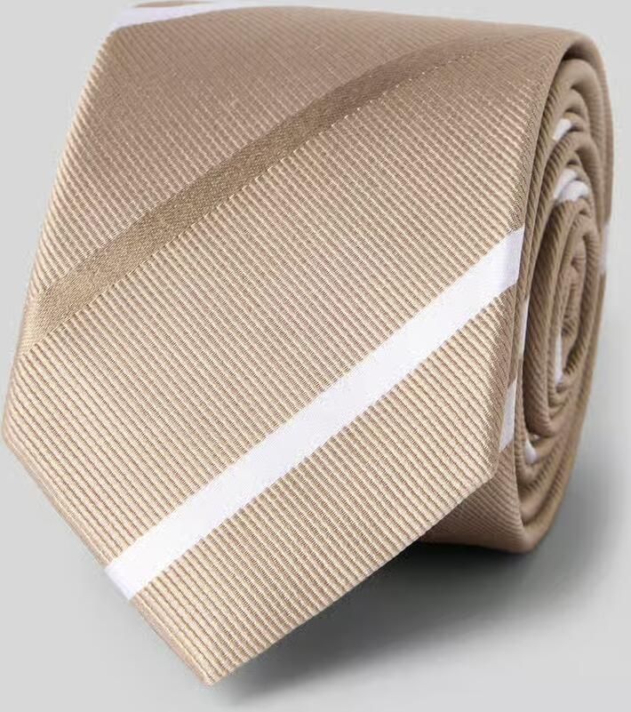 Olymp Stropdas van pure zijde met logopatch (6 5 cm)