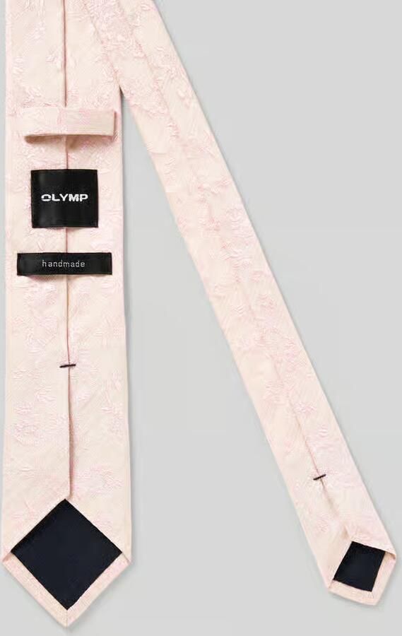 Olymp Stropdas van zijdemix met gebloemde all-over stitching - Foto 2