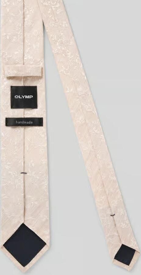Olymp Stropdas van zijdemix met gebloemde all-over stitching - Foto 2
