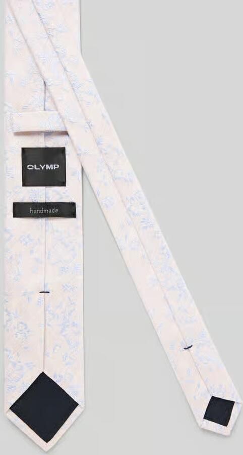 Olymp Stropdas van zijdemix met gebloemde all-over stitching - Foto 2