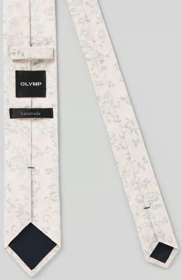 Olymp Stropdas van zijdemix met gebloemde all-over stitching - Foto 2