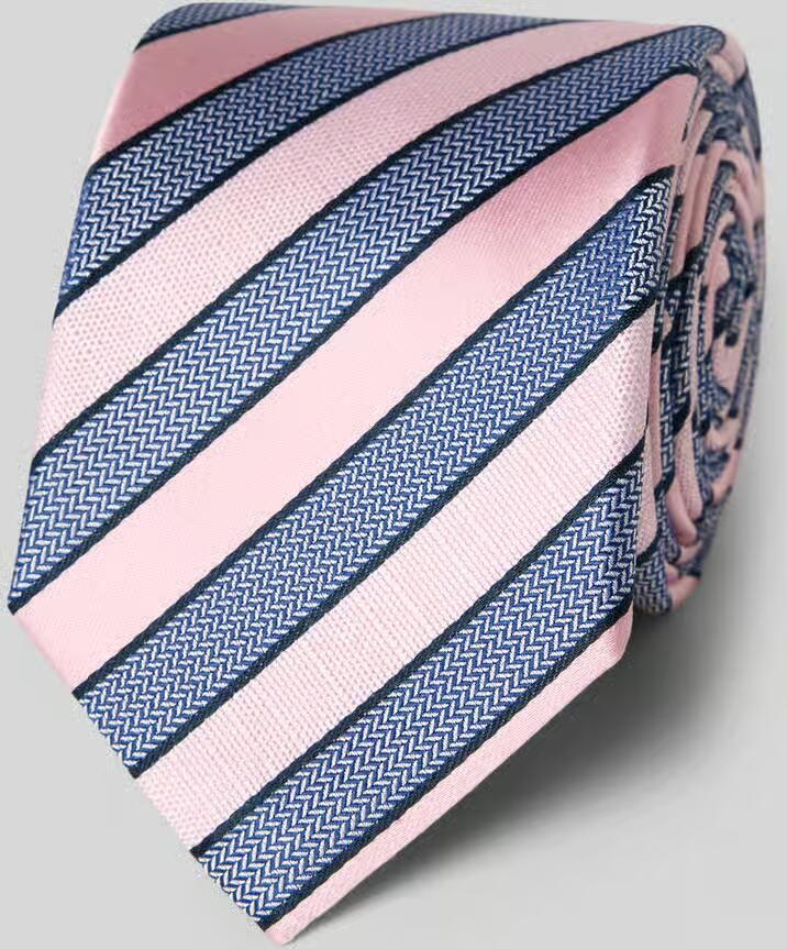 Olymp Zijden stropdas in all-over look (6 5 cm)