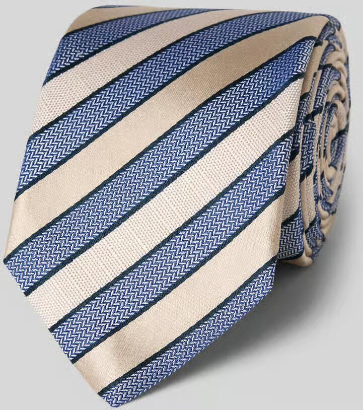 Olymp Zijden stropdas in all-over look (6 5 cm)
