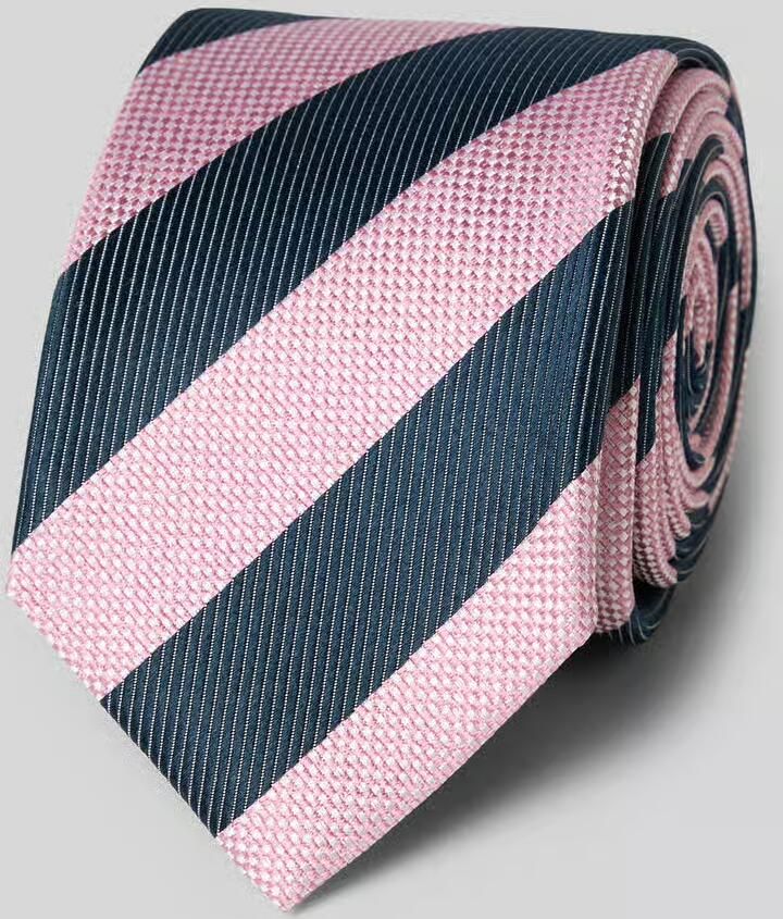 Olymp Zijden stropdas in all-over look (6 5 cm)